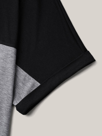 Color Block Dolman Sleeve T-Shirt