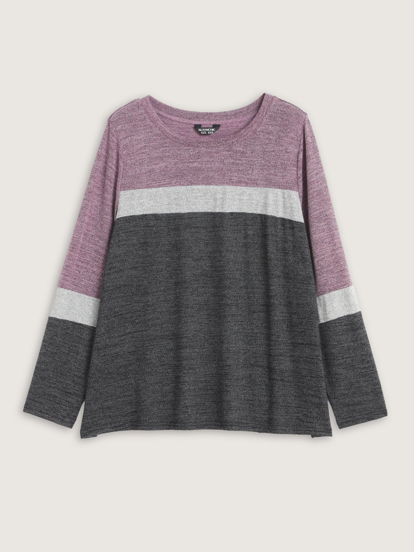 Heather Colorblock Contrast Crew Neck T-shirt