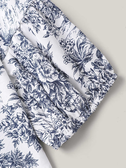 Artistic Print A-Line Blouse