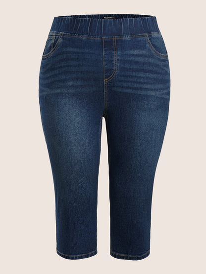 Split Side Elastic Waist Pull-On Jegging Jeans