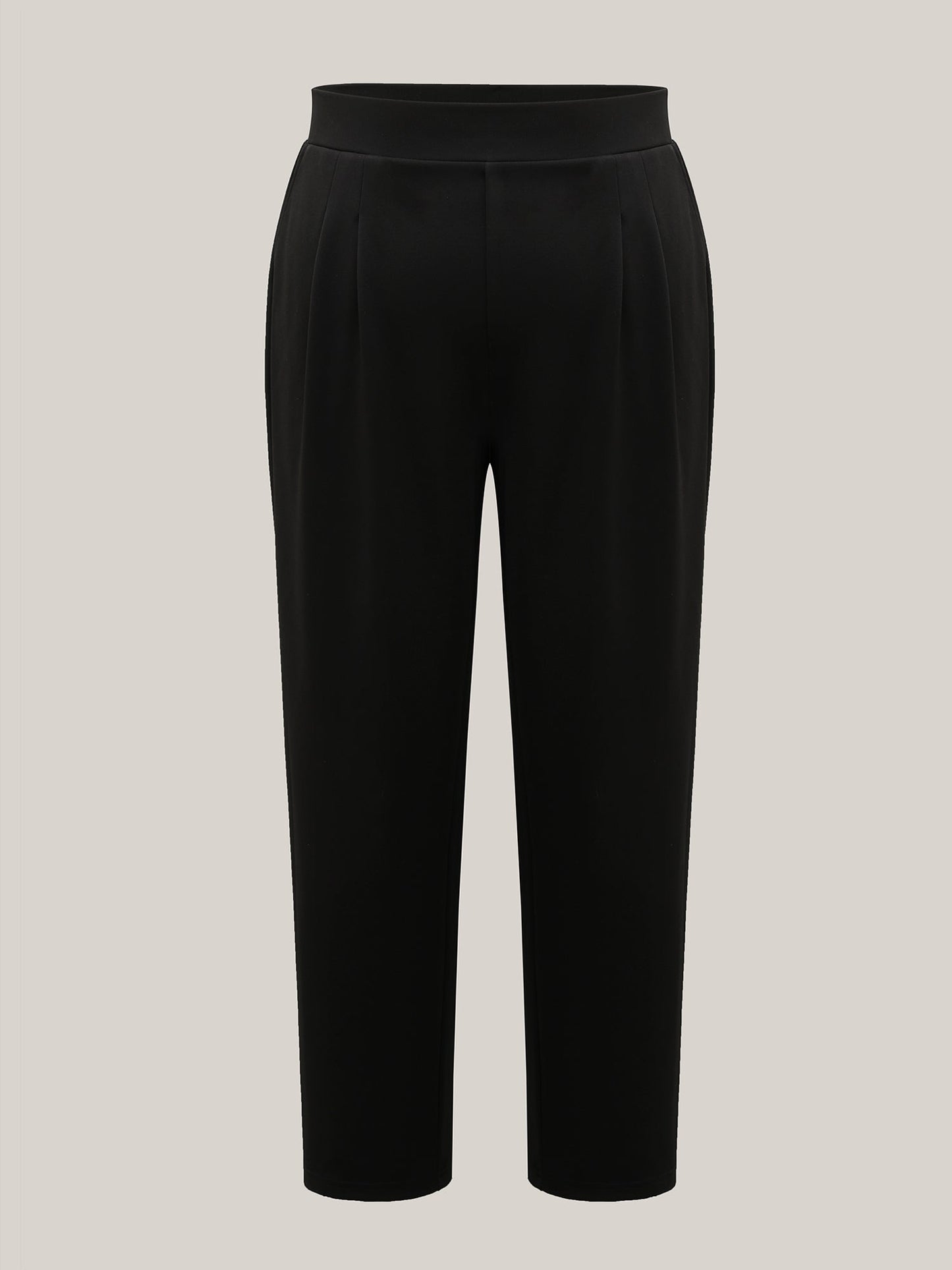 Stretchy-Waist Straight Leg Pants