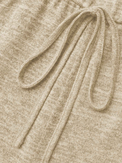 Elastic Waist Overlap Collar Lounge Jumpsuit