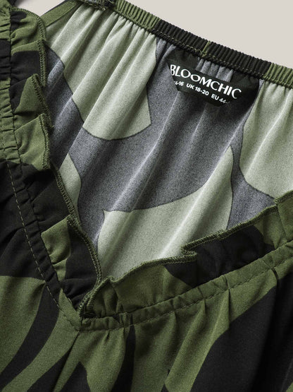 Silhouette Floral Print Sweetheart Jumpsuit