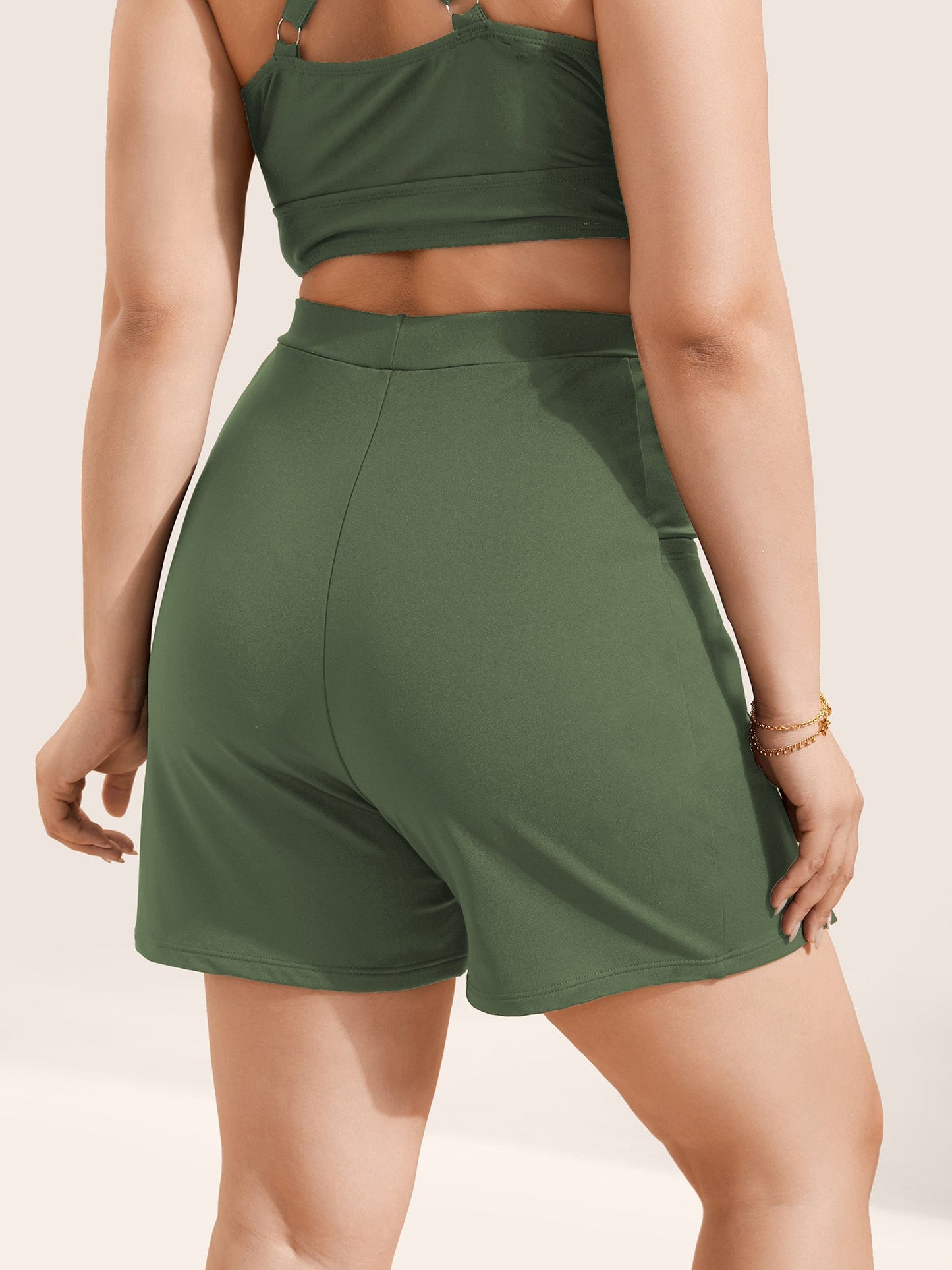 High Rise Pocket Split Side Swim Bottom