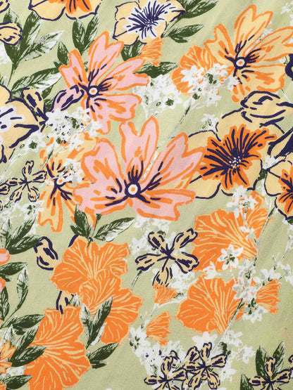 Shirred Off-Sleeve Floral Print Maxi Dress