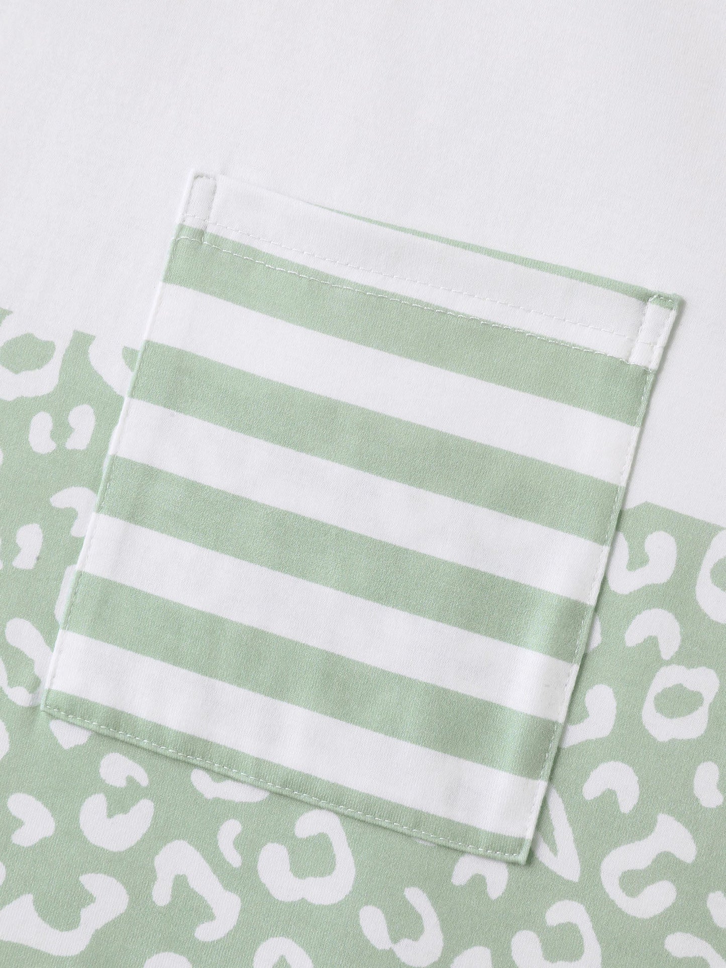 Leopard Print Color Contrast T-Shirt