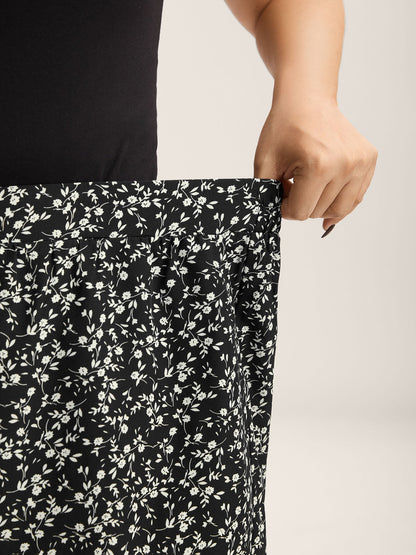 Floral Print Wide-Leg Shorts