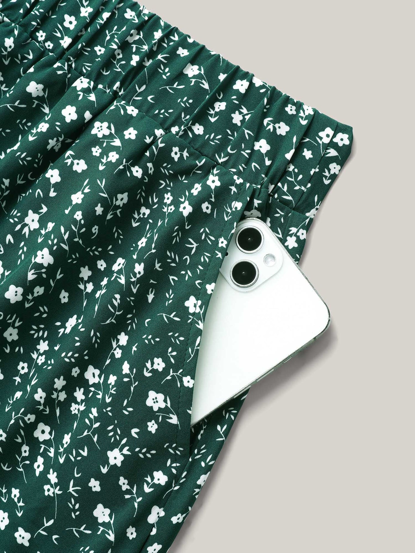 Ditsy Floral Print Tiered Tied Maxi Skirt