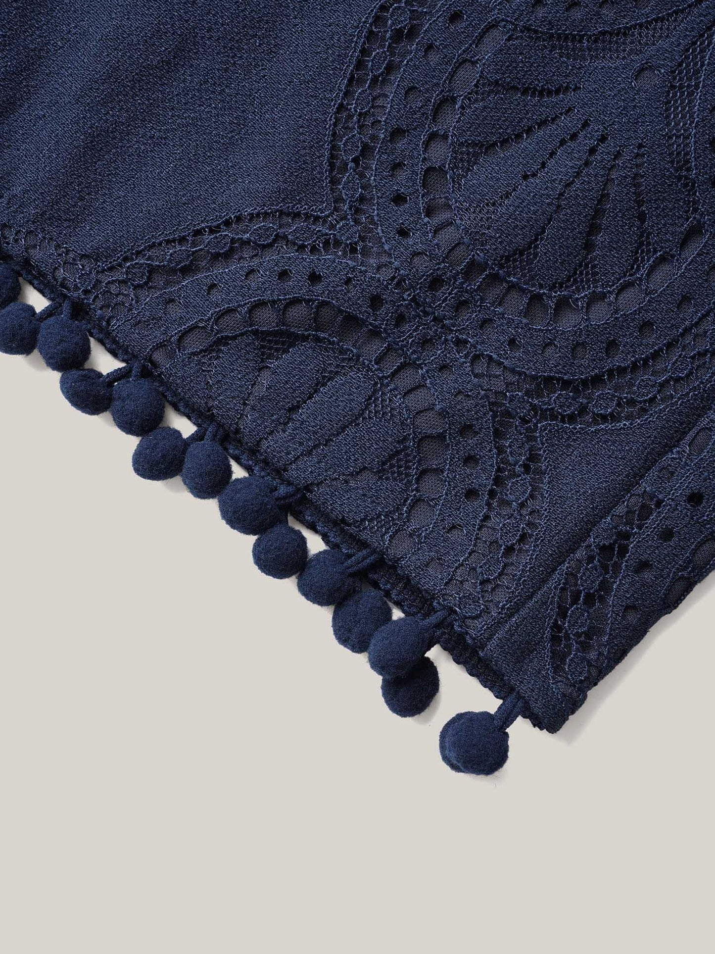 Lace Sleeve Stretchy Waist Pockets Romper