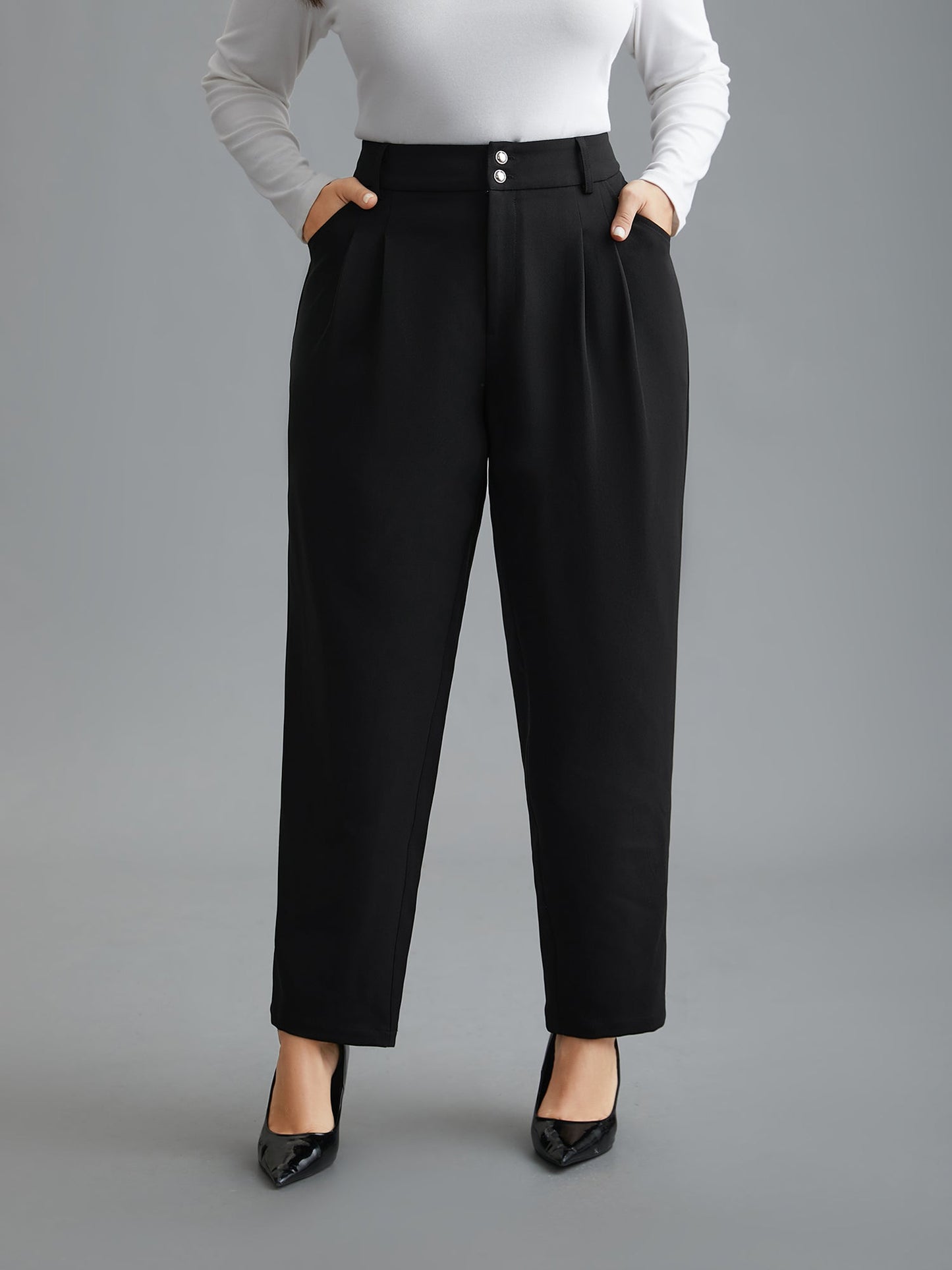 Double Buckle Straight Leg Pants