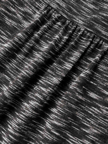 Heather Surplice Neck Curvy Hem T-Shirt