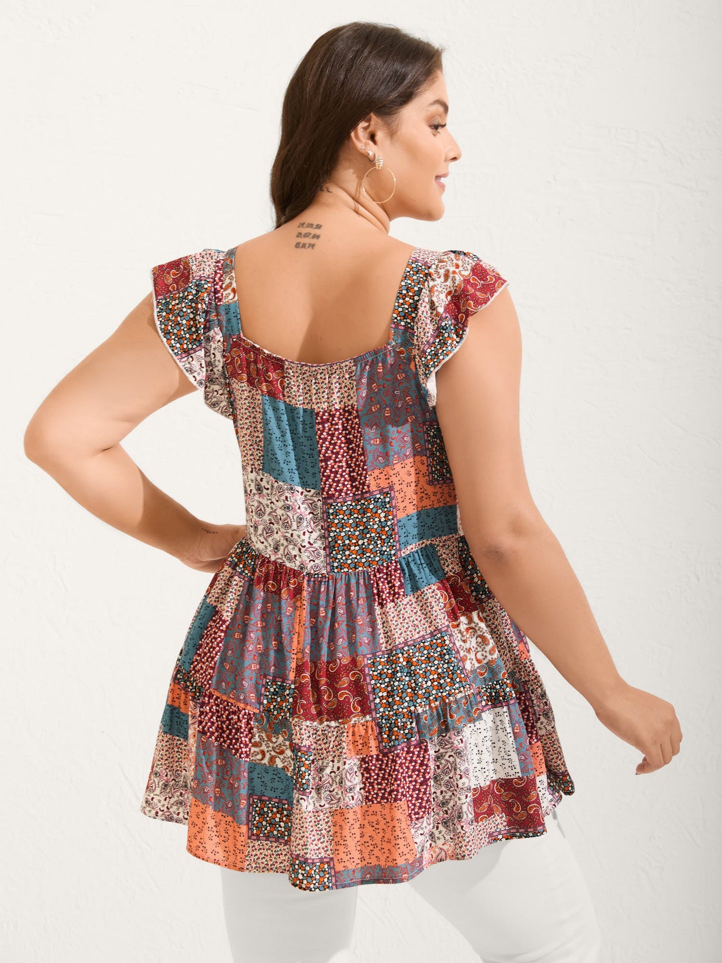 Floral Collage Print Layered Tank Top