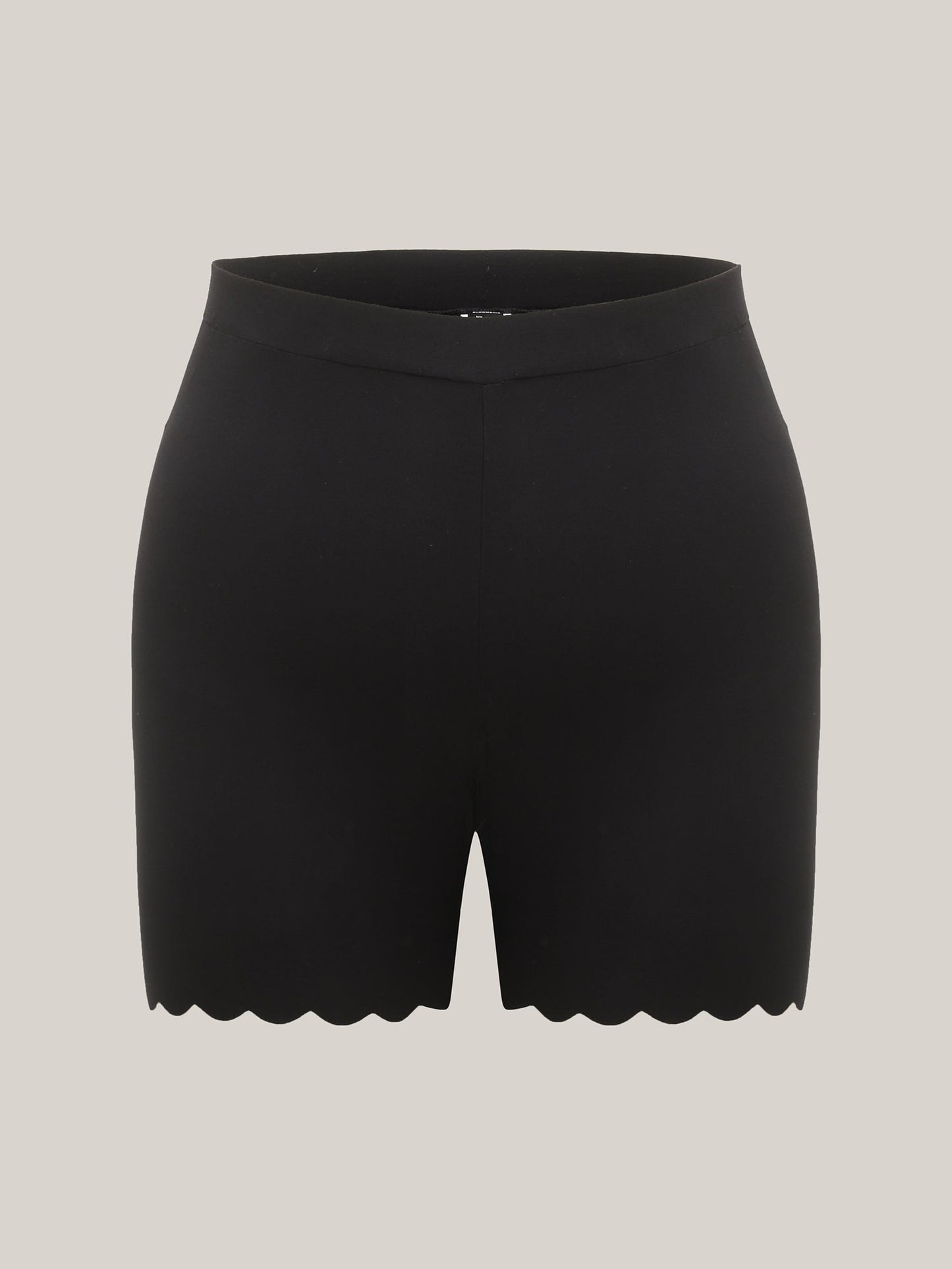 Scalloped Trim Stretchy Skinny-Fit Leggings