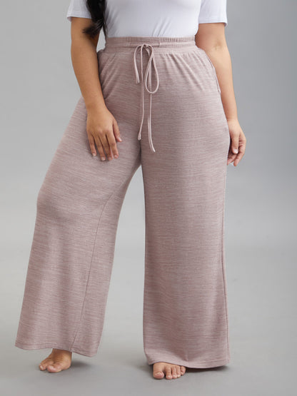 Heather Drawstring Loose Lounge Bottoms