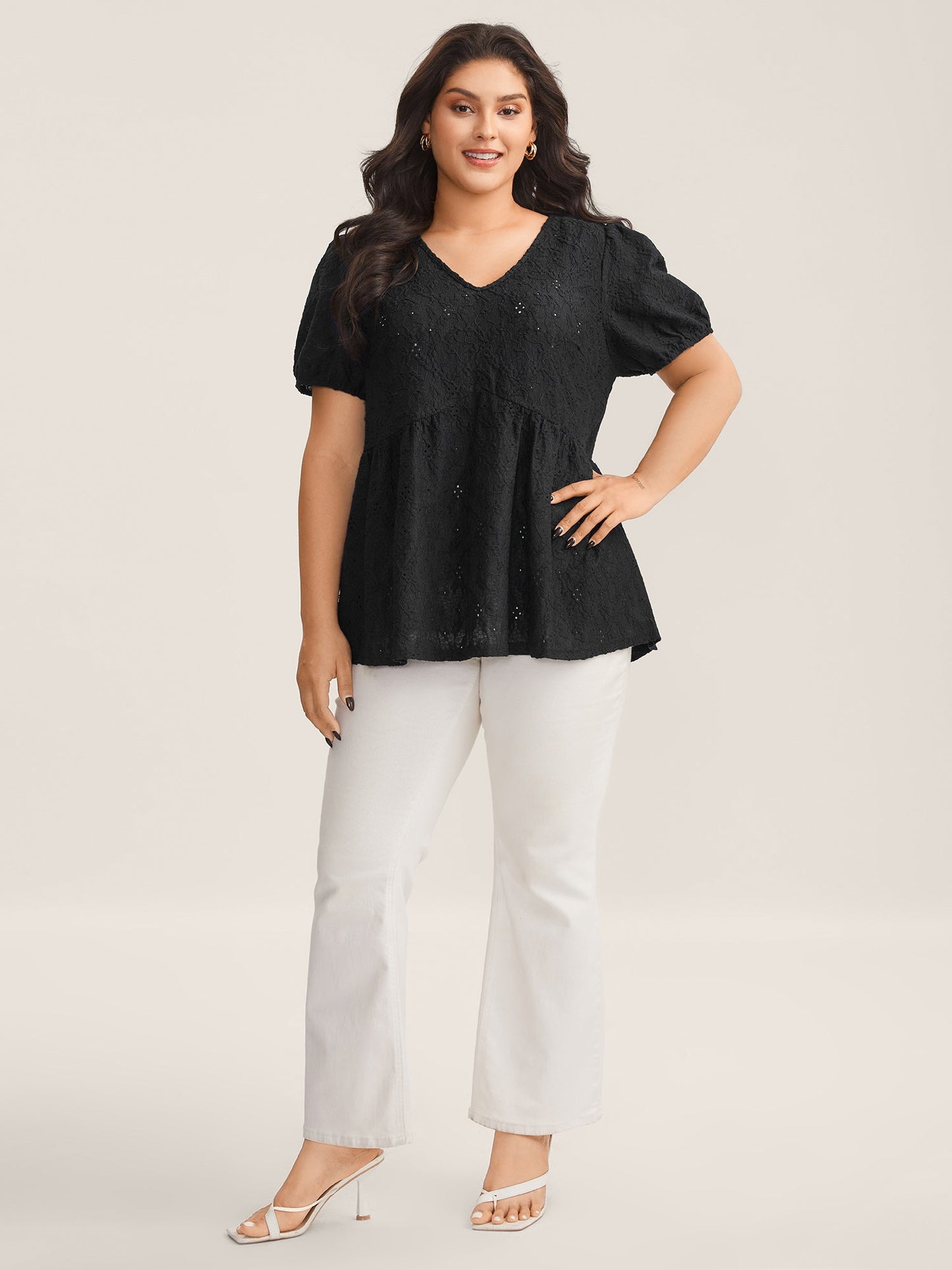 Back Bow Tie Textured Top