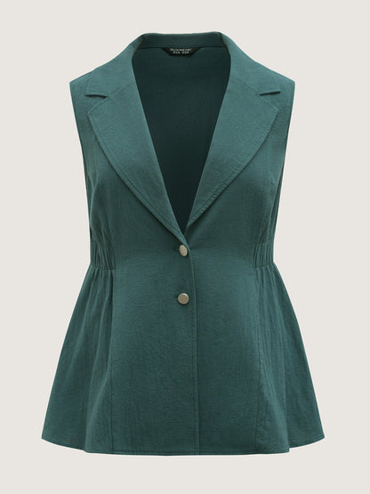 Pure Cotton Stretchy Waist Button Vest