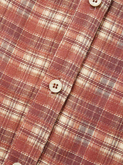 Plaid Long Sleeves Blouse