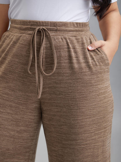 Heather Drawstring Loose Lounge Bottoms