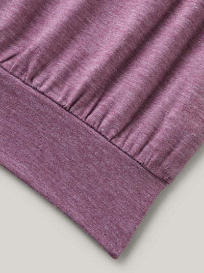 Heather Lotus Leaf Sleeve Jersey Top