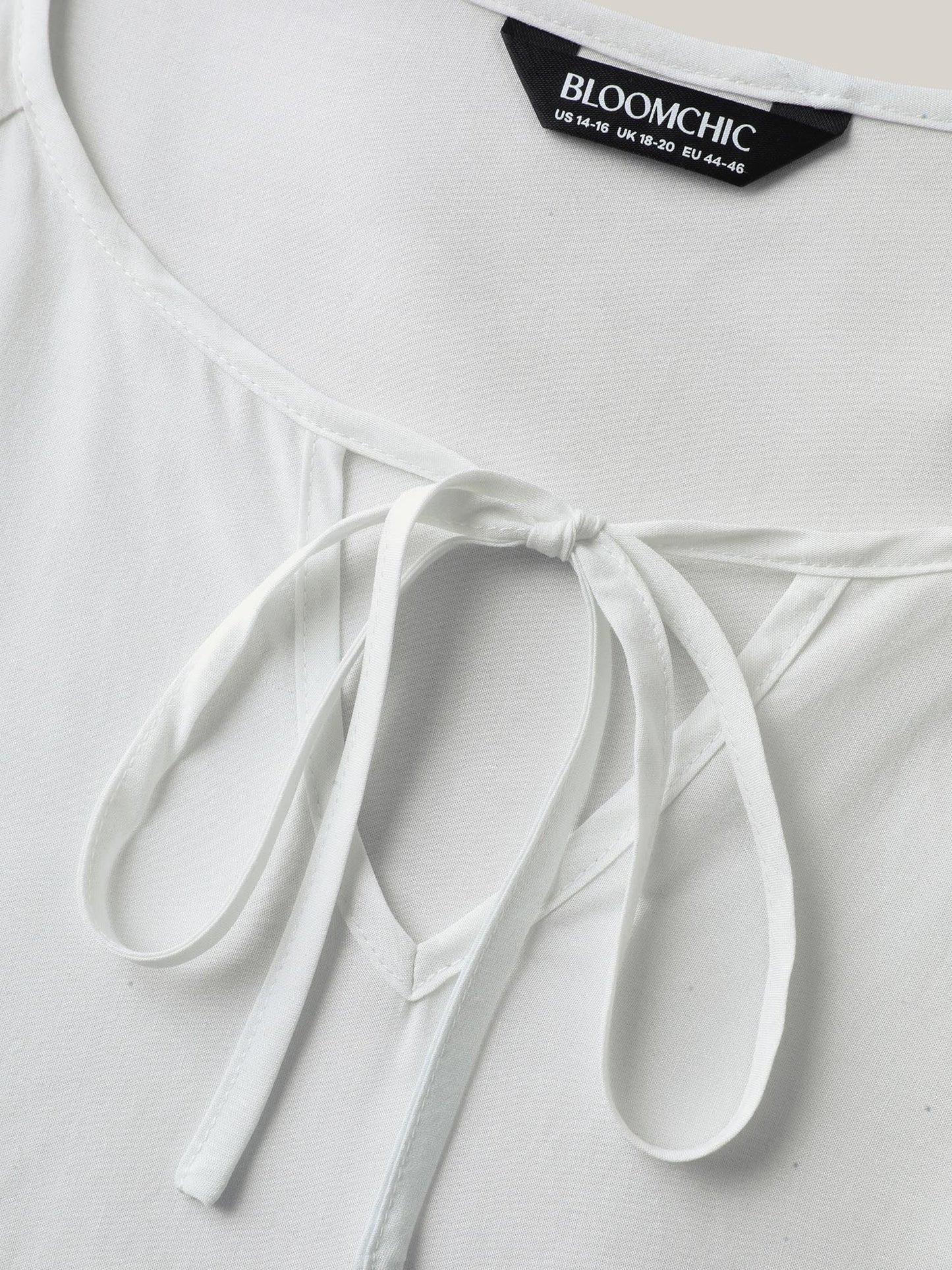 Tie-Dye Rayon Neck Tie Blouse