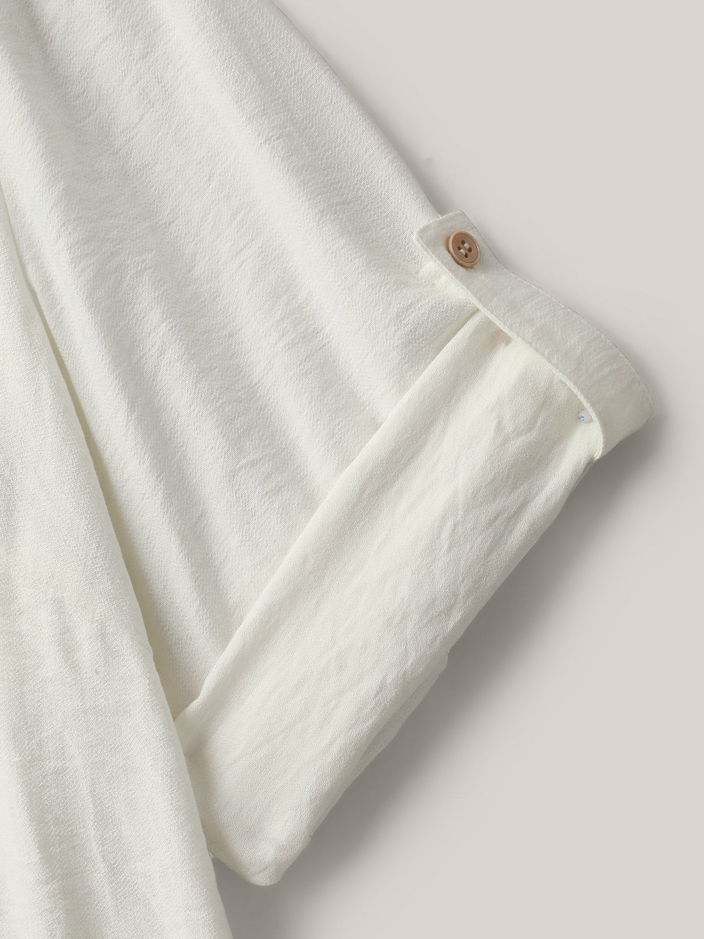 Front-Open Long Basic Blouse