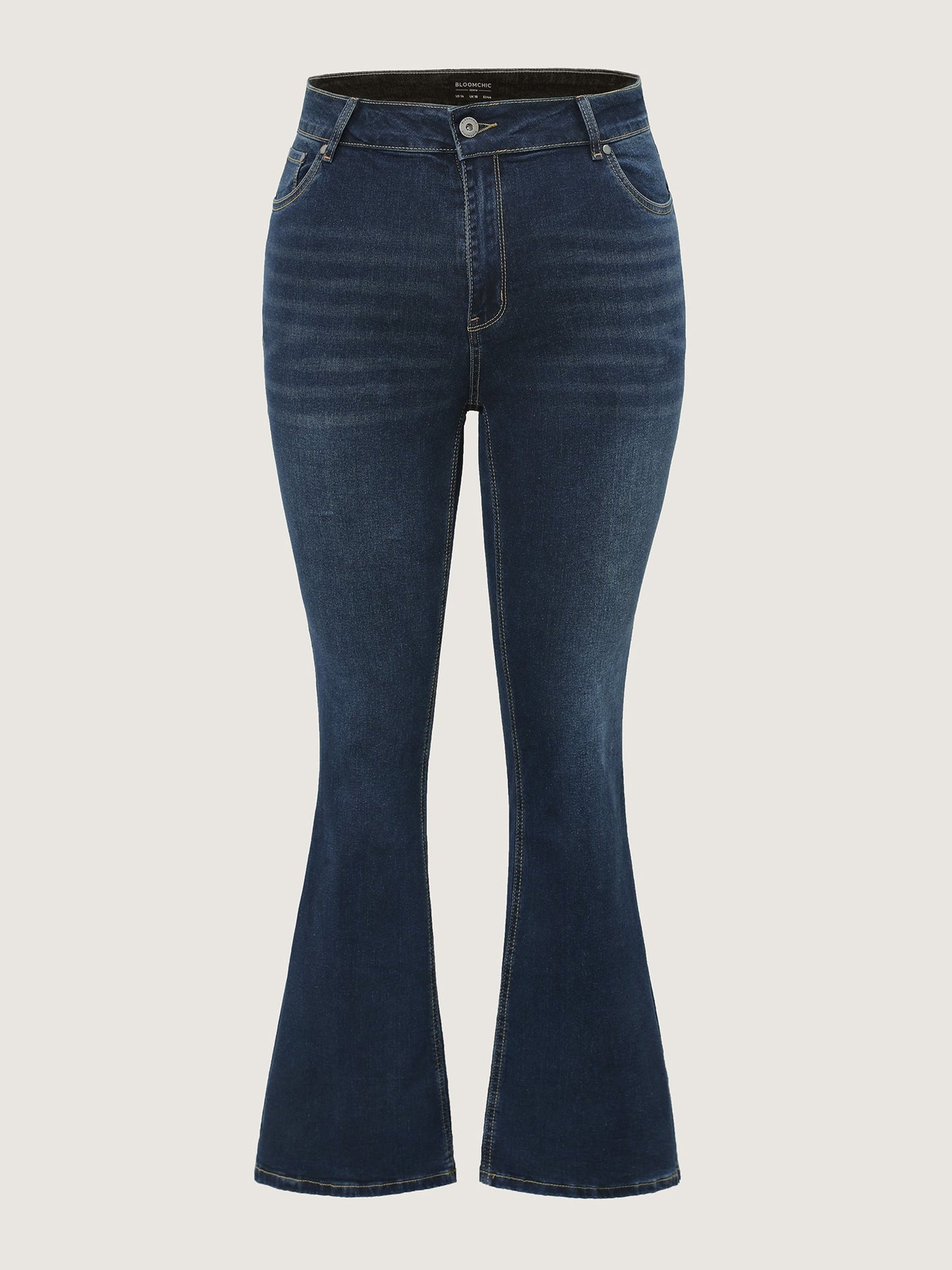 Bootcut Very Stretchy Mid Rise Medium Wash Sculpt Waist Jeans