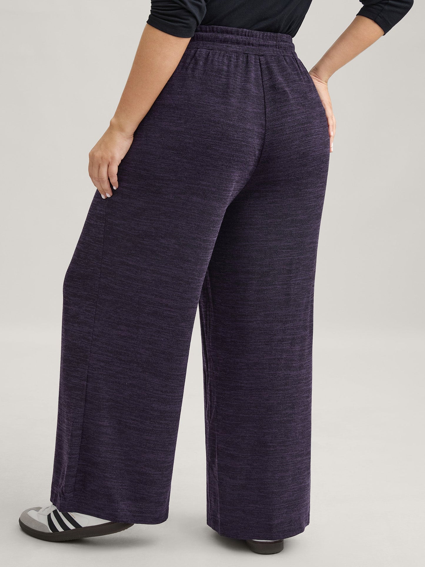 Heather Drawstring Loose Lounge Bottoms