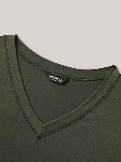 V-Neck Half-Sleeve T-Shirt