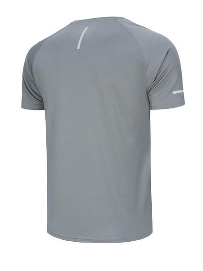 Men's solid color round neck sports breathable quick-drying T-shirt, Clearance Items 2024