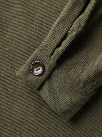 Hooded Button-Front Pockets Jacket