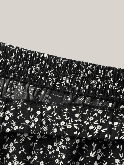 Floral Print Wide-Leg Shorts