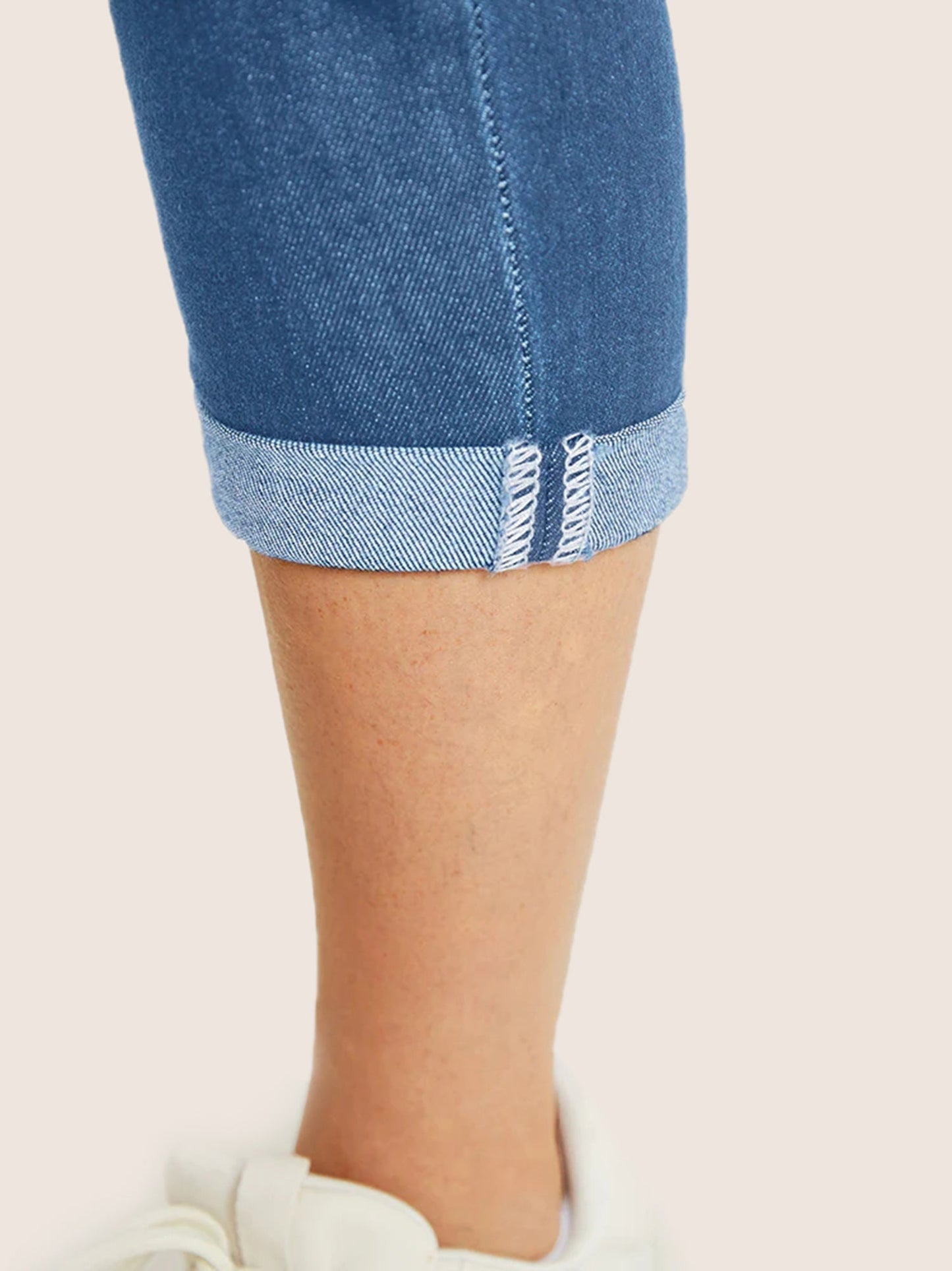 Very Stretchy High Rise Dark Wash Cropped Jeans