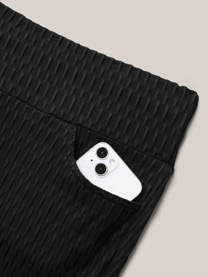 Textured Wide waist Super Stretch Leggings