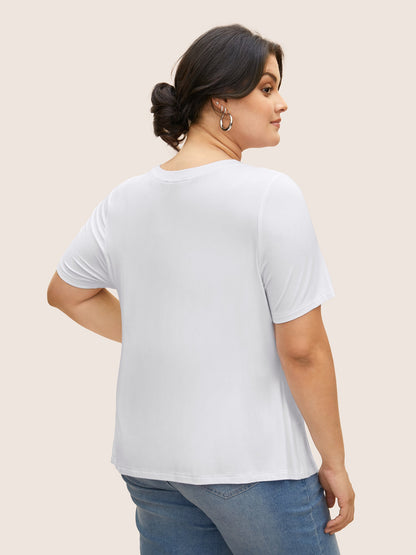 Supersoft Essentials Solid Basic Knit T-shirt