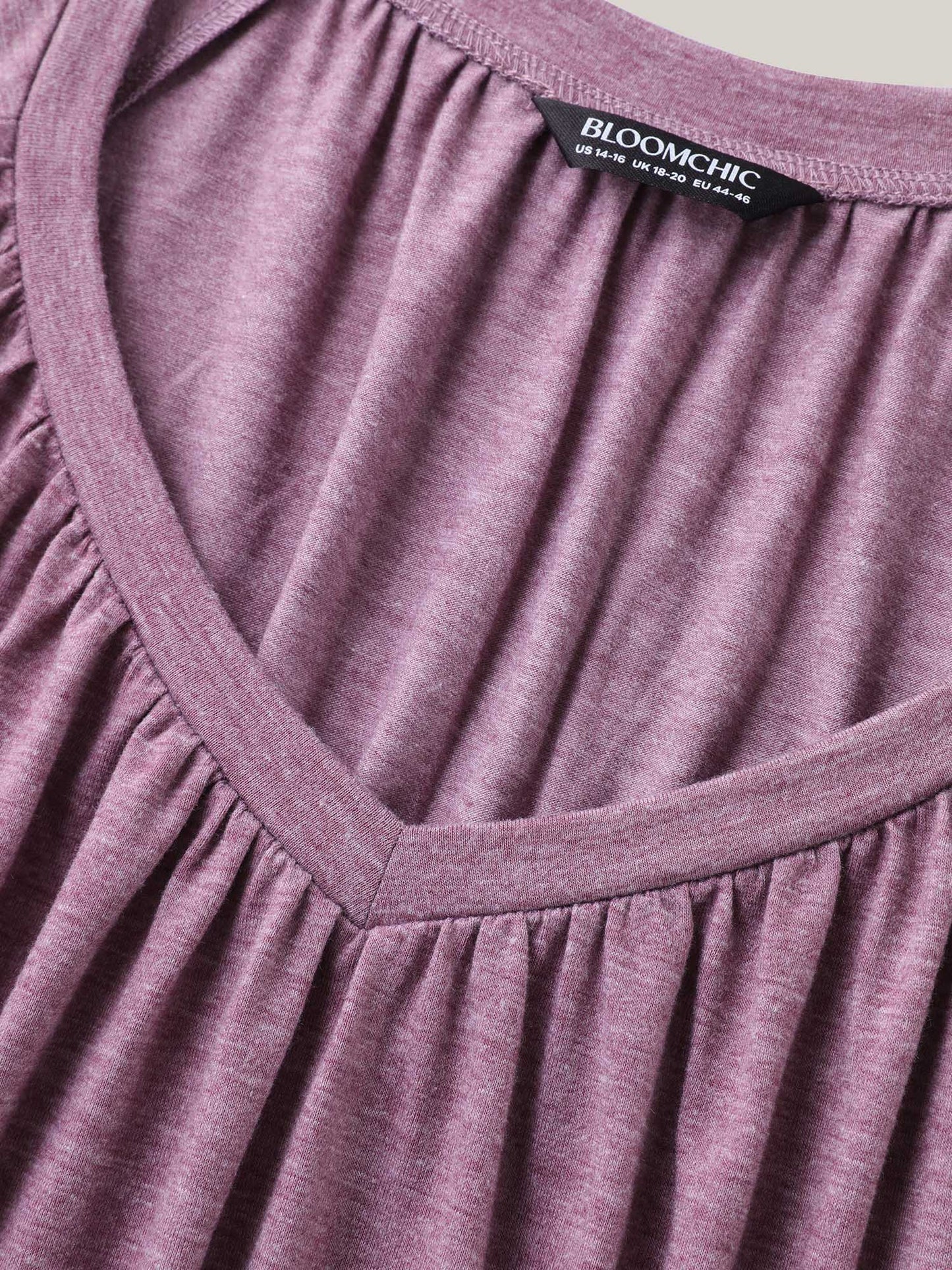 Heather Lotus Leaf Sleeve Jersey Top