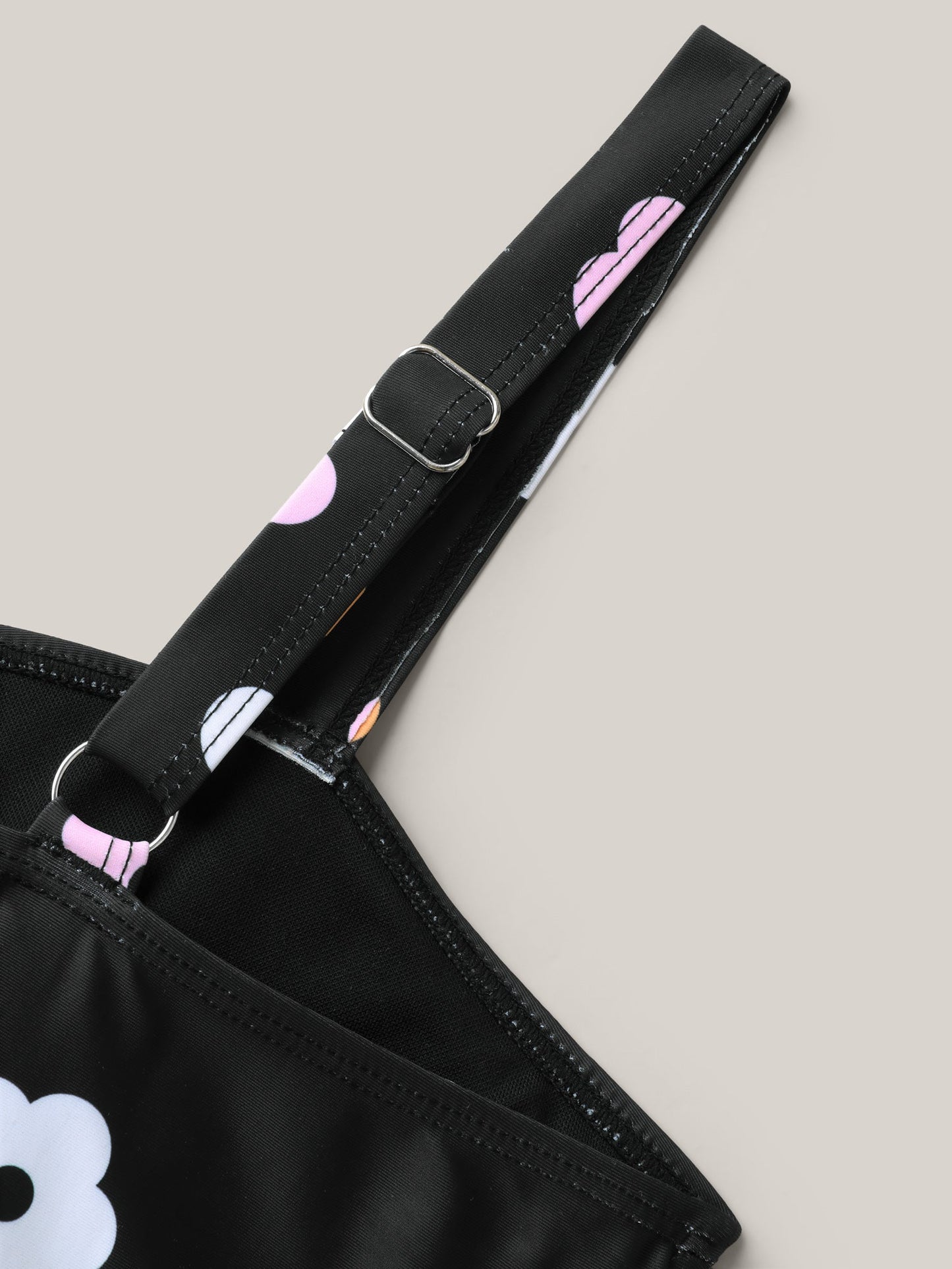 Twist Front Floral Print Flared Swim Dress