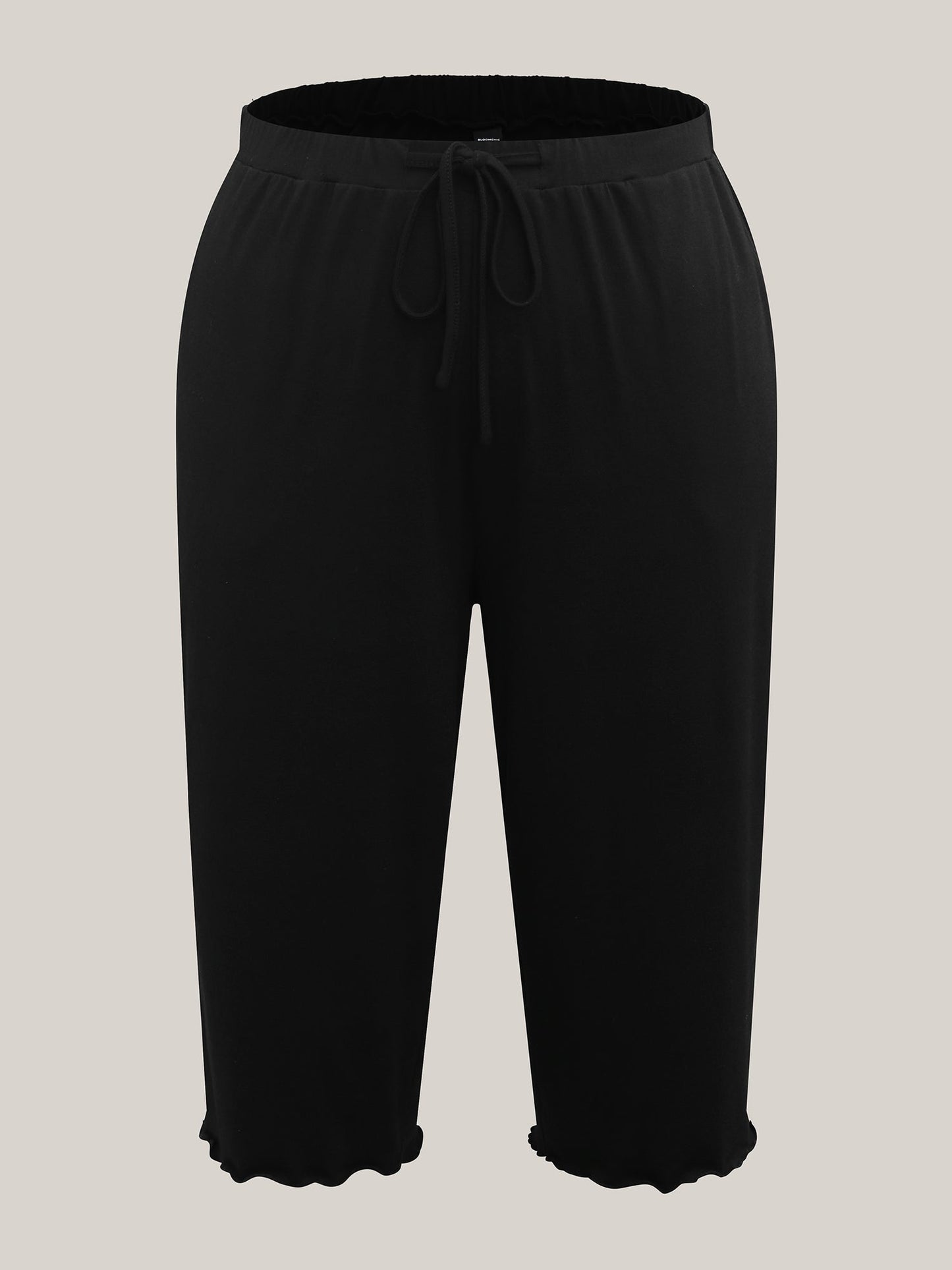 Supersoft Scalloped Hem Straight-Fit Lounge Bottoms