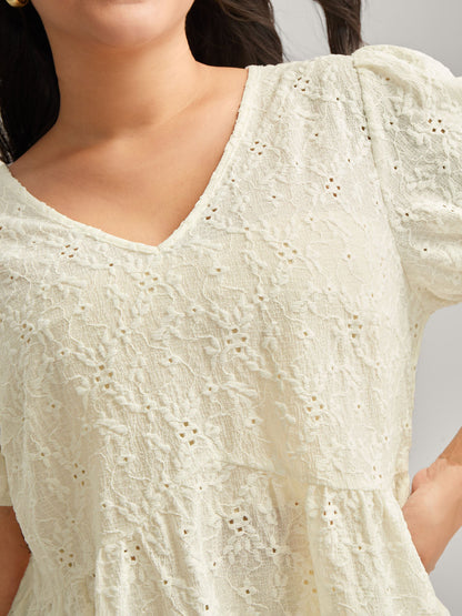 Back Bow Tie Textured Top