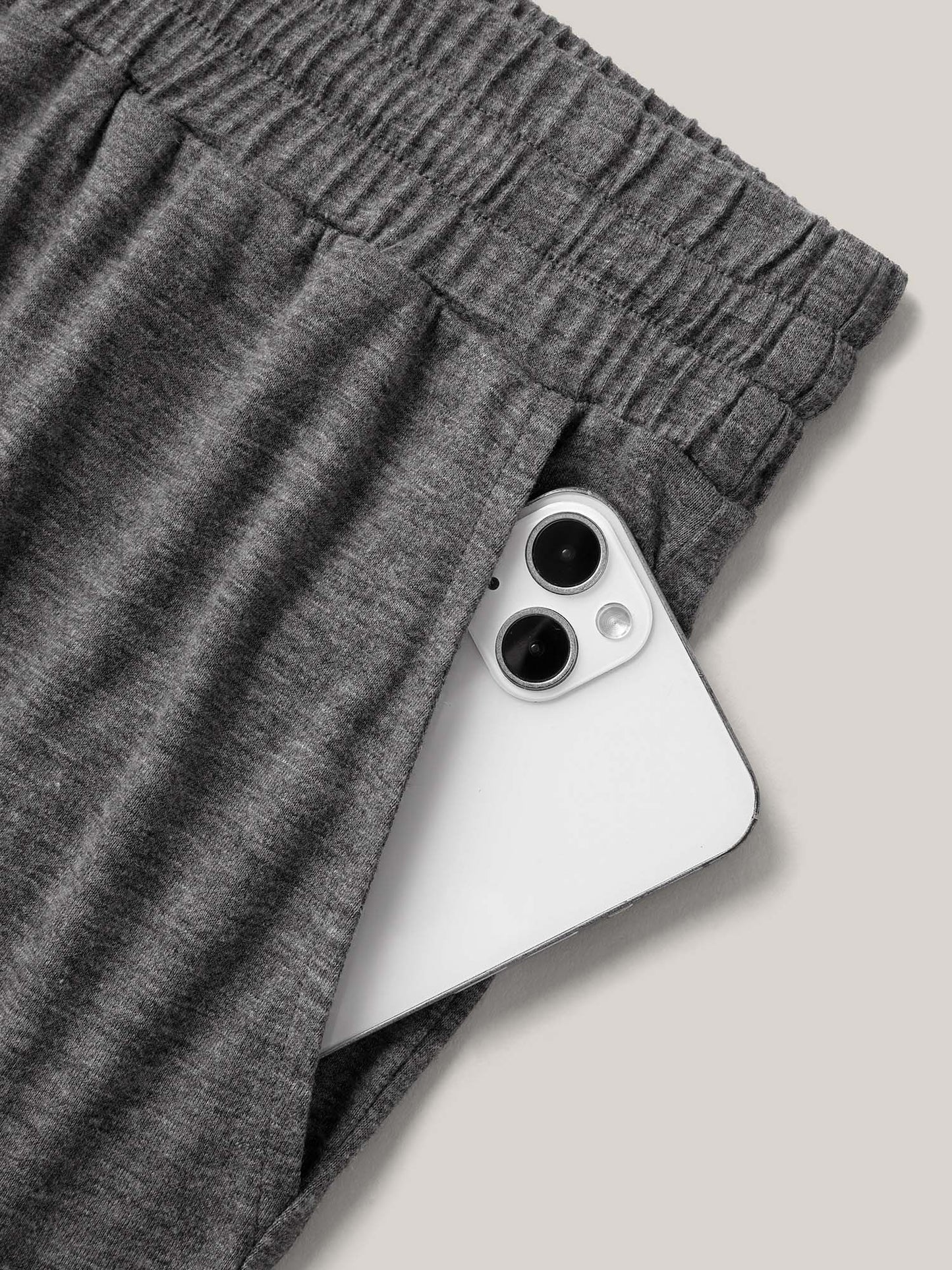 Mixed Color Knit Drawstring Loungewear Bottoms