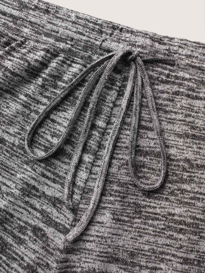 Heather Drawstring Loose Lounge Bottoms