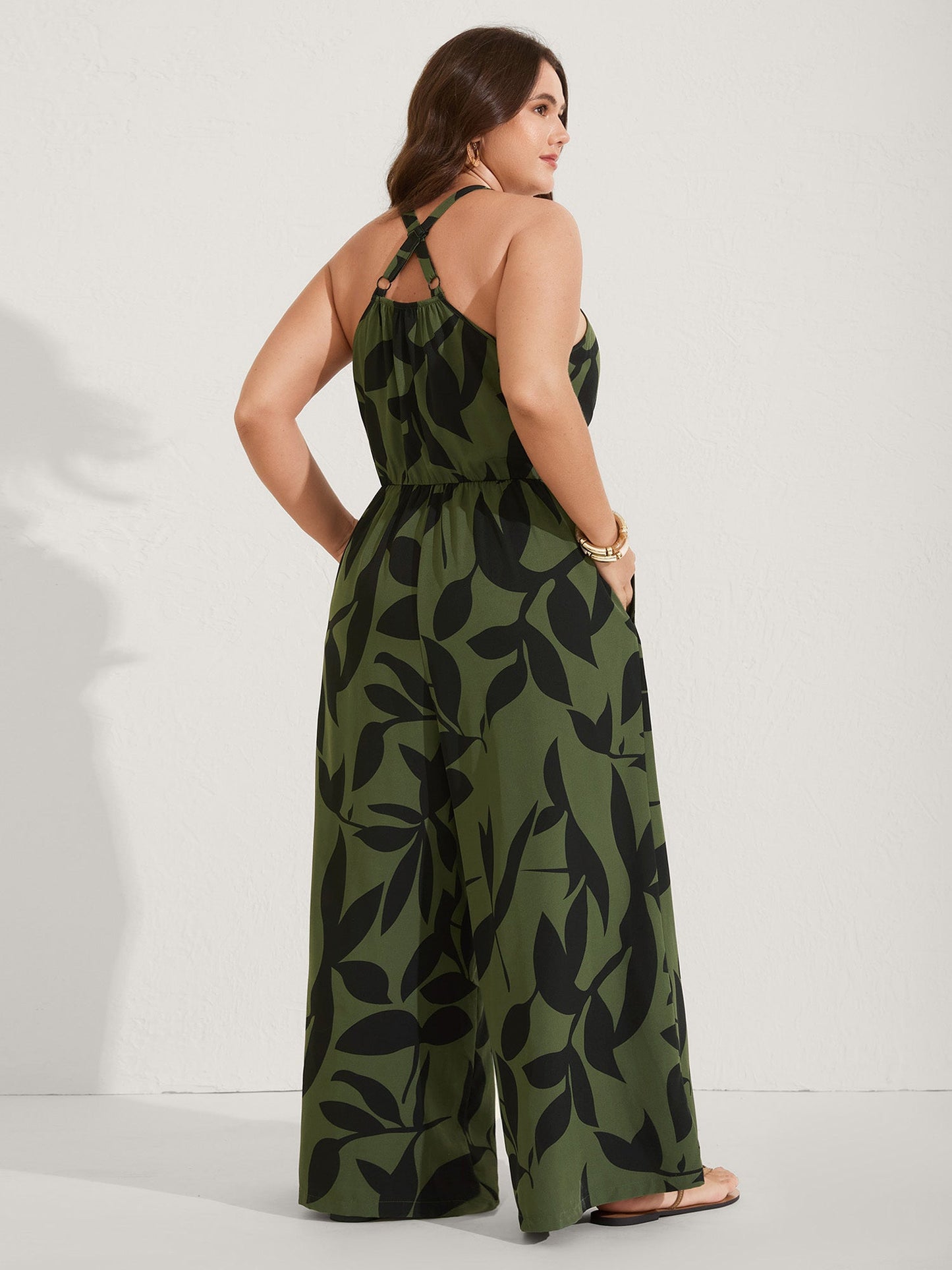 Silhouette Floral Print Sweetheart Jumpsuit