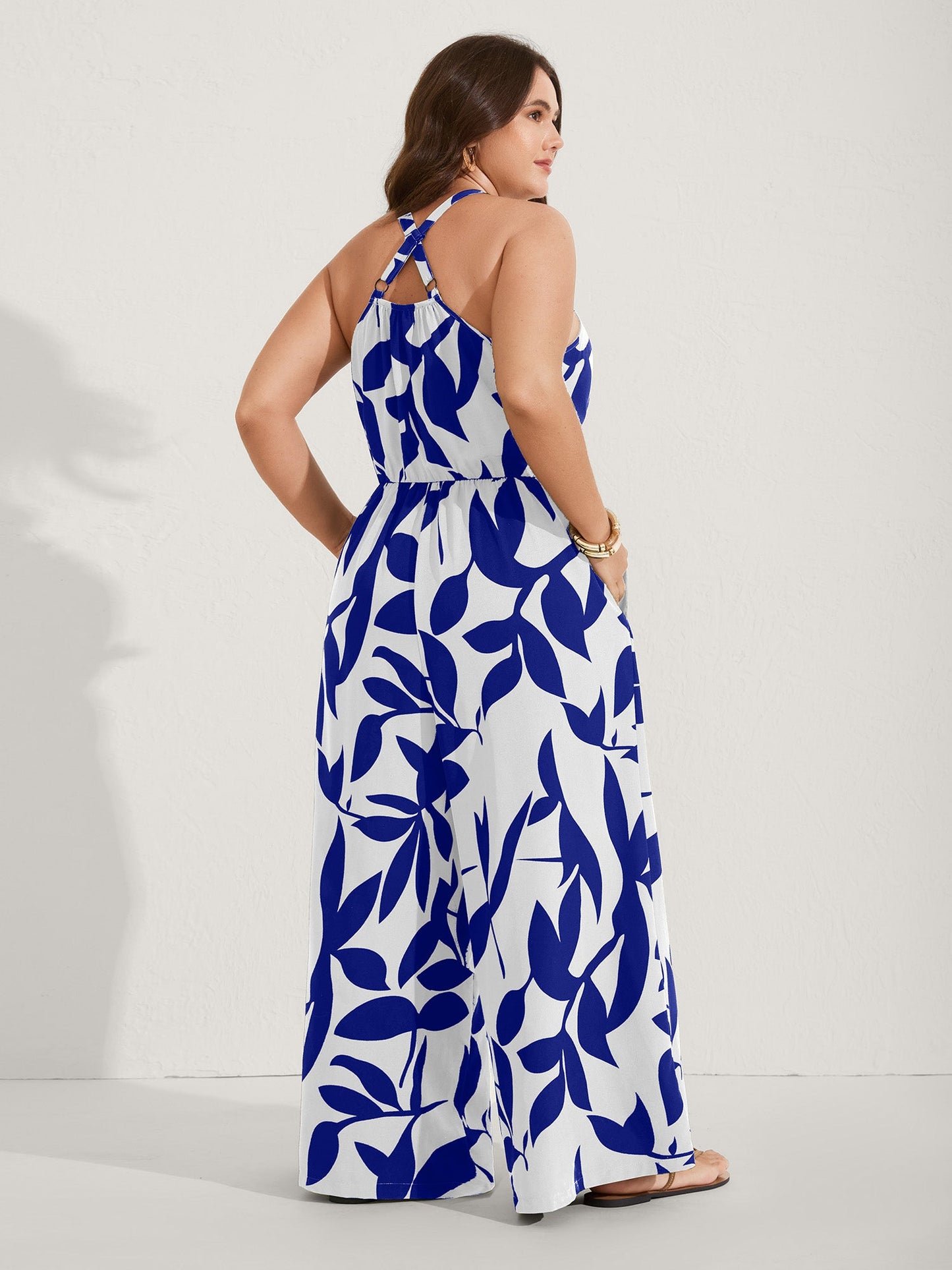 Silhouette Floral Print Sweetheart Jumpsuit