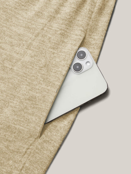 Elastic Waist Overlap Collar Lounge Jumpsuit