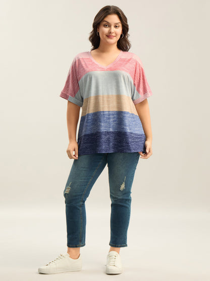 Multi-Color Summer Stripes T-Shirt