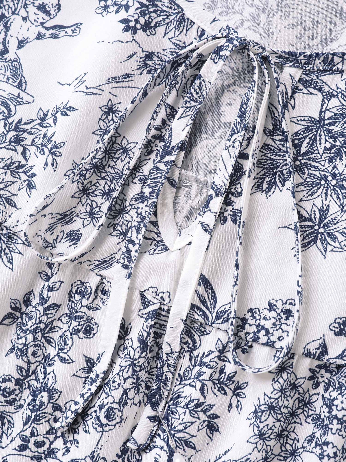 Artistic Print A-Line Blouse