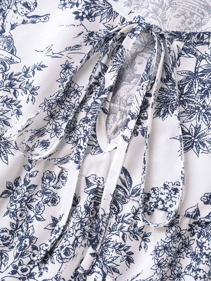 Artistic Print A-Line Blouse