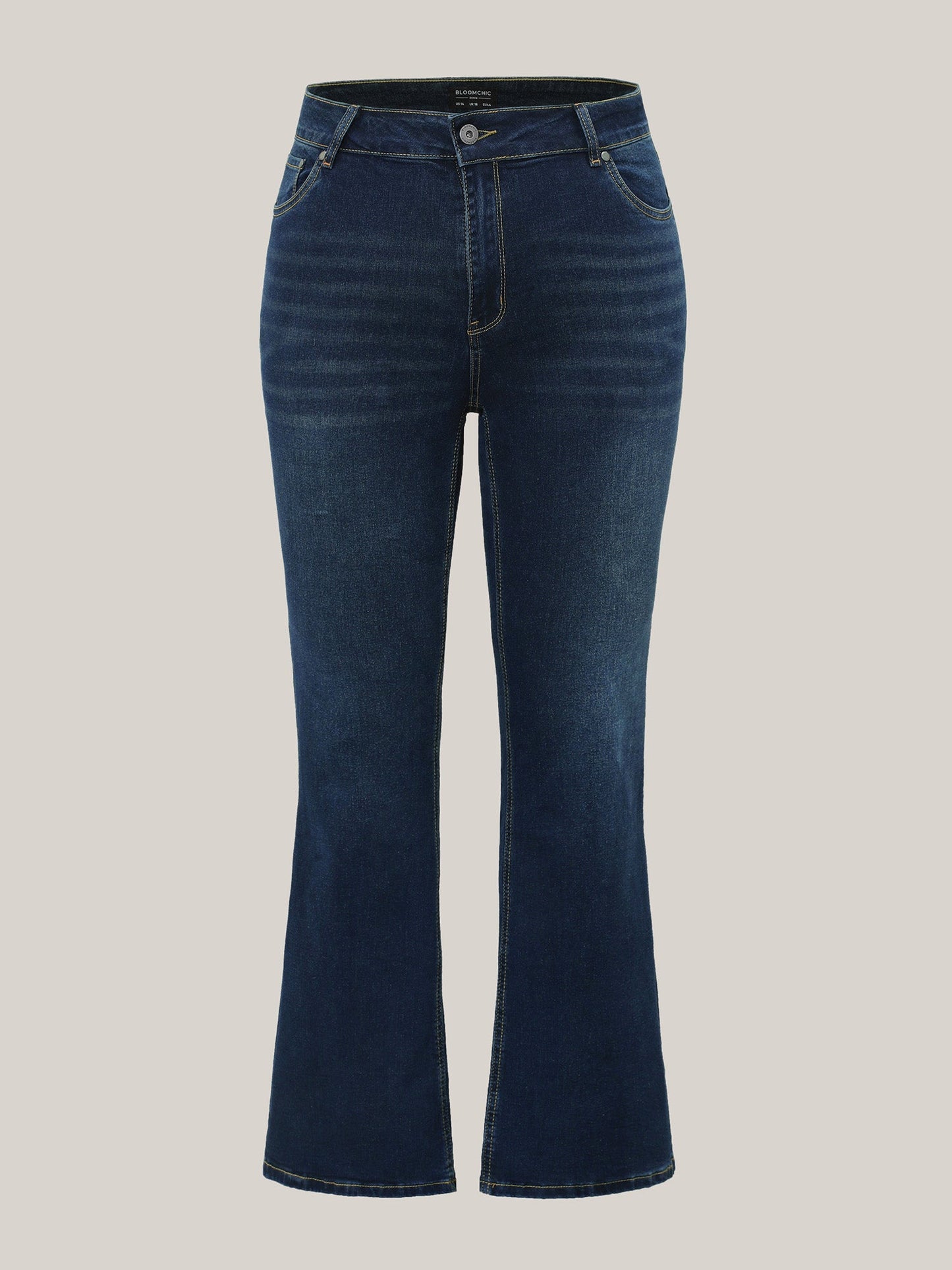 Bootcut Very Stretchy Mid Rise Medium Wash Sculpt Waist Jeans