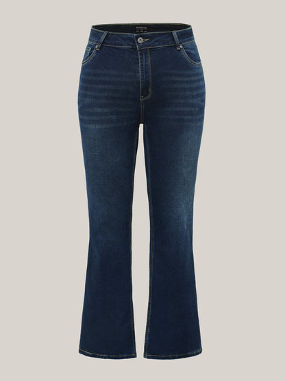 Bootcut Very Stretchy Mid Rise Medium Wash Sculpt Waist Jeans