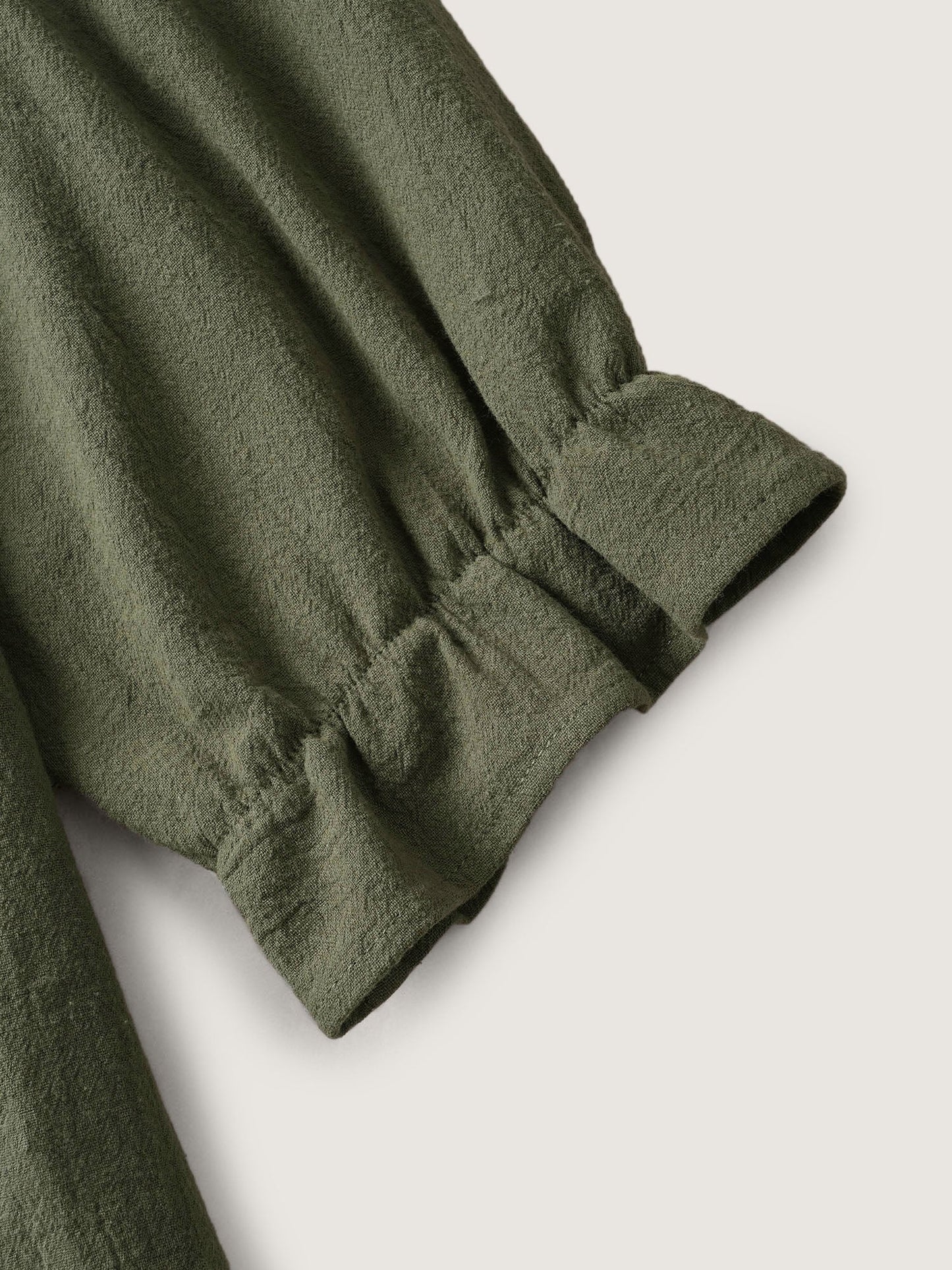 Broderie Anglaise Tie Knot Lantern Sleeve Blouse