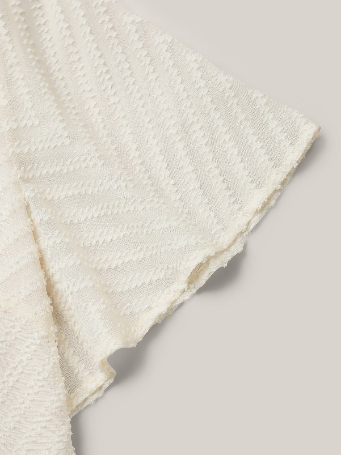 Textured Sheer Ruffled Sleeve Blouse